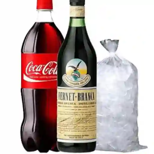 Promo 1 Fernet Branca 750 Cc. + 1 Gaseosa Coca-cola 1.5 L + 1 Hielo 2kg