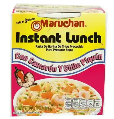 Instant Lunch Camaron Y Chile Piquín 64gr