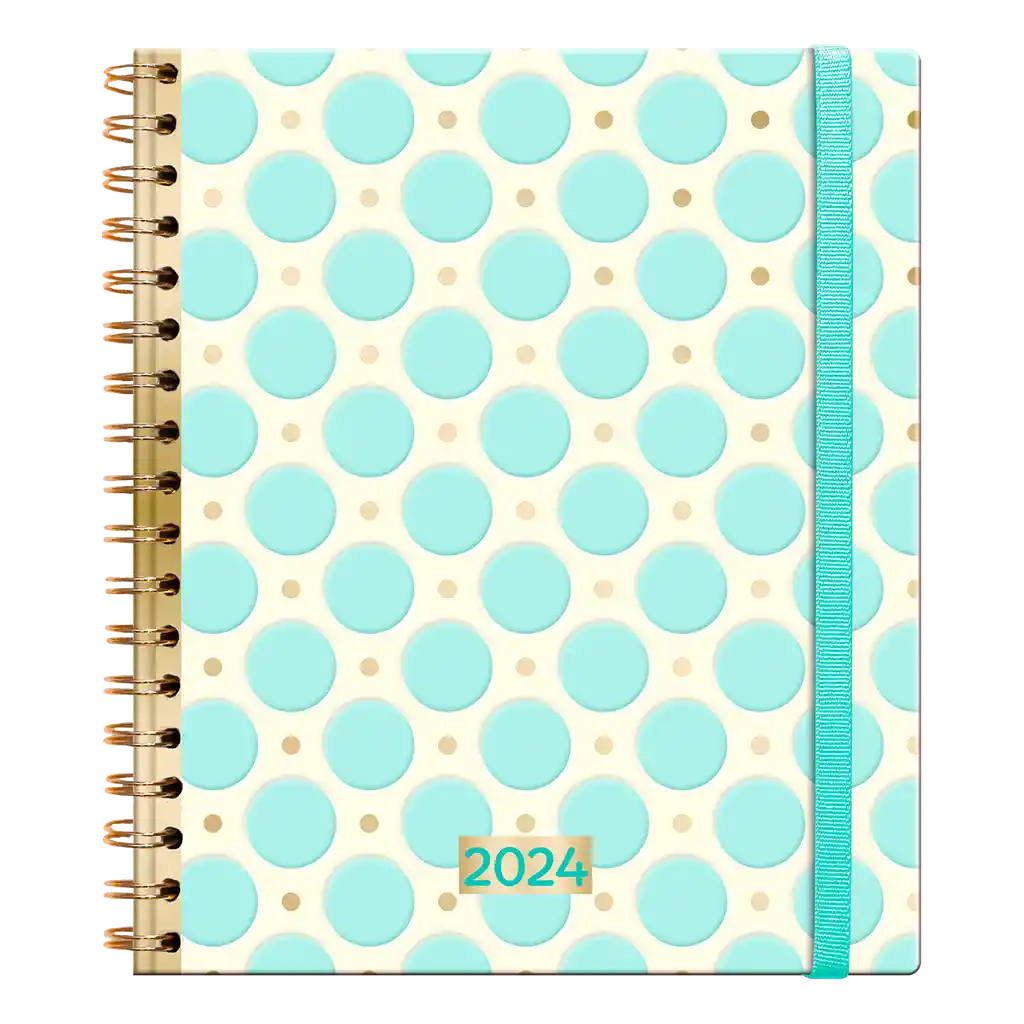 Agenda Pastel Verde Menta 2024 Semanal