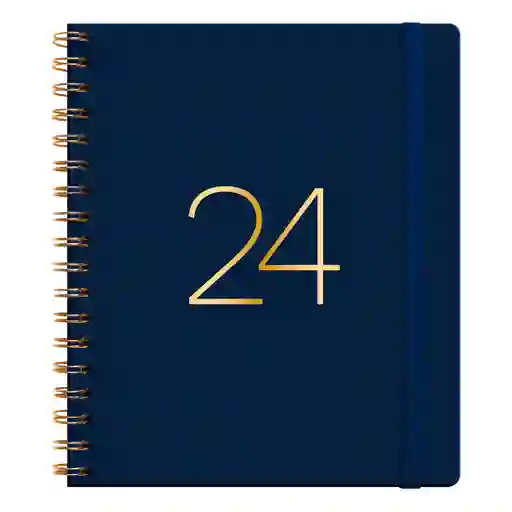 Agenda Pu Espiral Cuaderno Semanal Azul