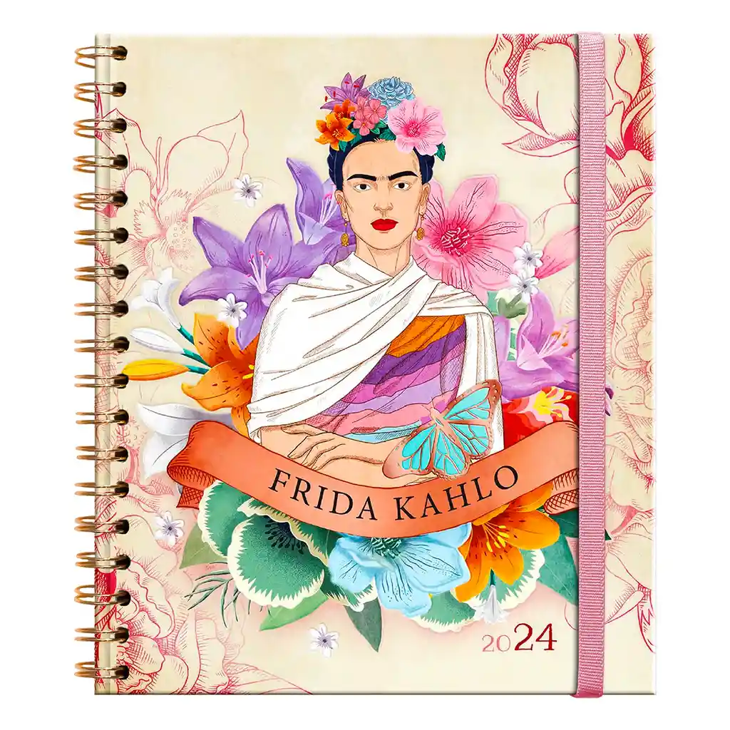 Agenda Frida Kahlo Diaria Espiral 2024