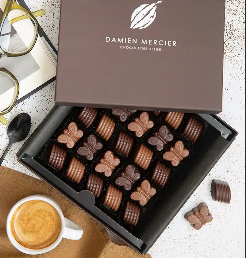 Caja 15 Bombones Amargo Leche Sin Azucar Adic