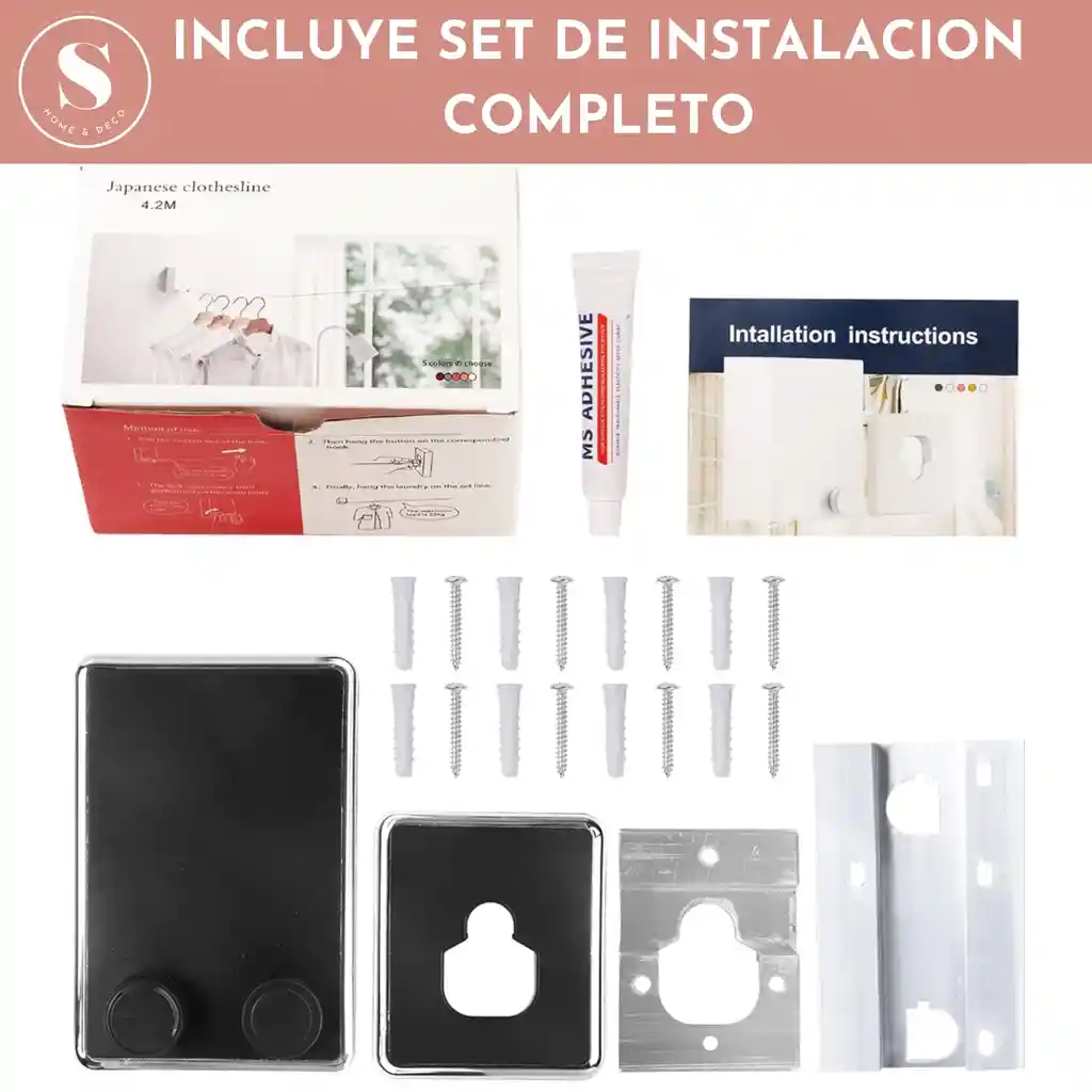 Tendedero De Ropa Plegable Retractil