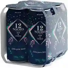 Four Pack 12 Noches Gin Tonic 310cc.