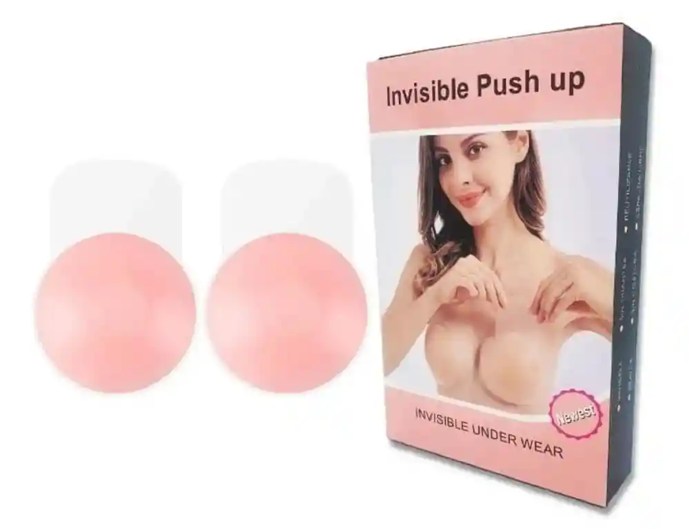 Sujetador Invisible Silicona Autoadhesivo Gel Push Up 6,5 Cm - Talla Única - Color Piel