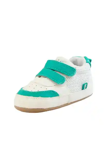 Zapatillas 2 Velcros New Born Niño Verde Talla 15 824
