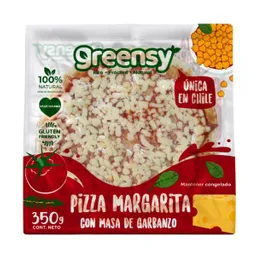 Greensy Pizza Margarita Con Queso Masa Garbanzos