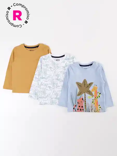 Baby Harvest Set Polera Manga Larga B Bhvt Es V26 Celeste 2