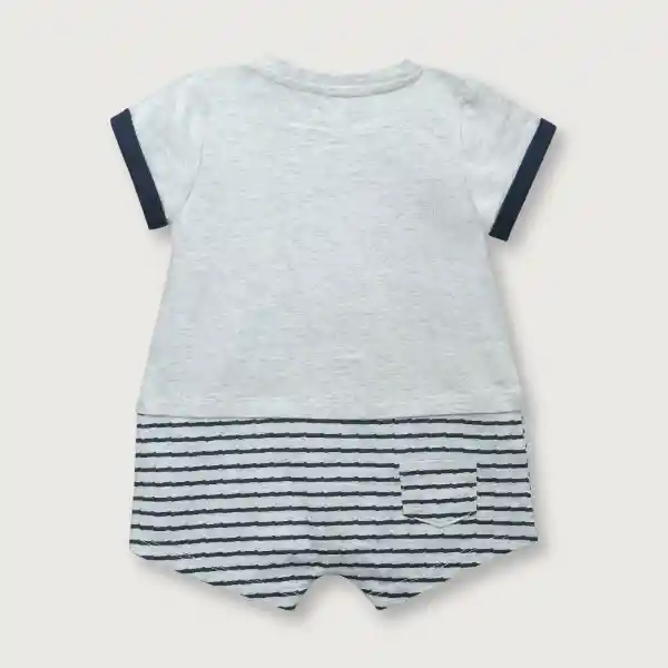 Bombacho Polera de Bebé Niño + Short Gris Melange Talla 3M