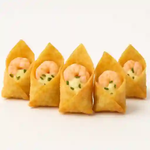 5 Unidades de Wantan Relleno de Camarón