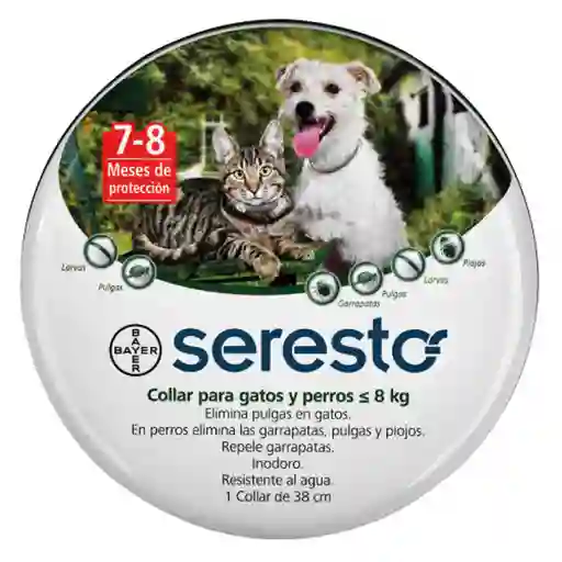 Seresto Collar Para Gatos Y Perros Hasta 8 Kg