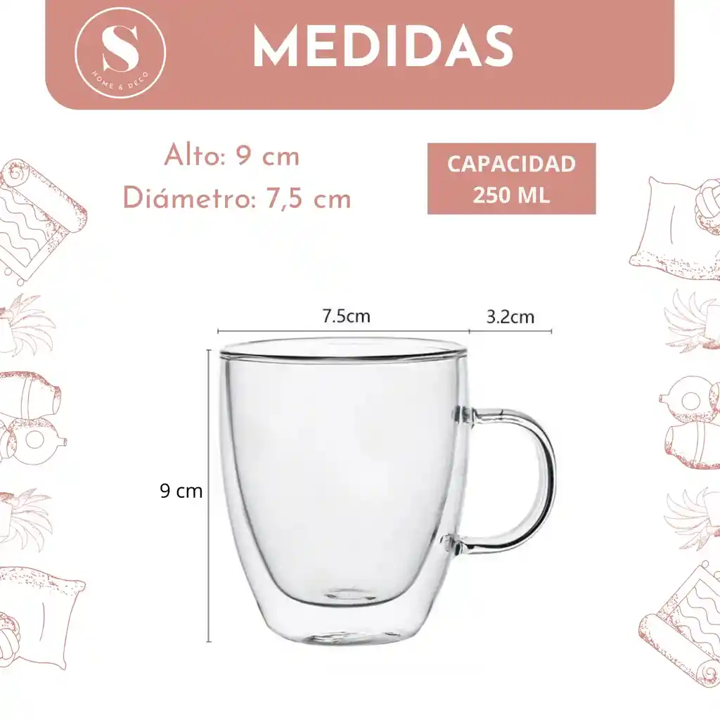 Taza De Vidrio 250 Ml