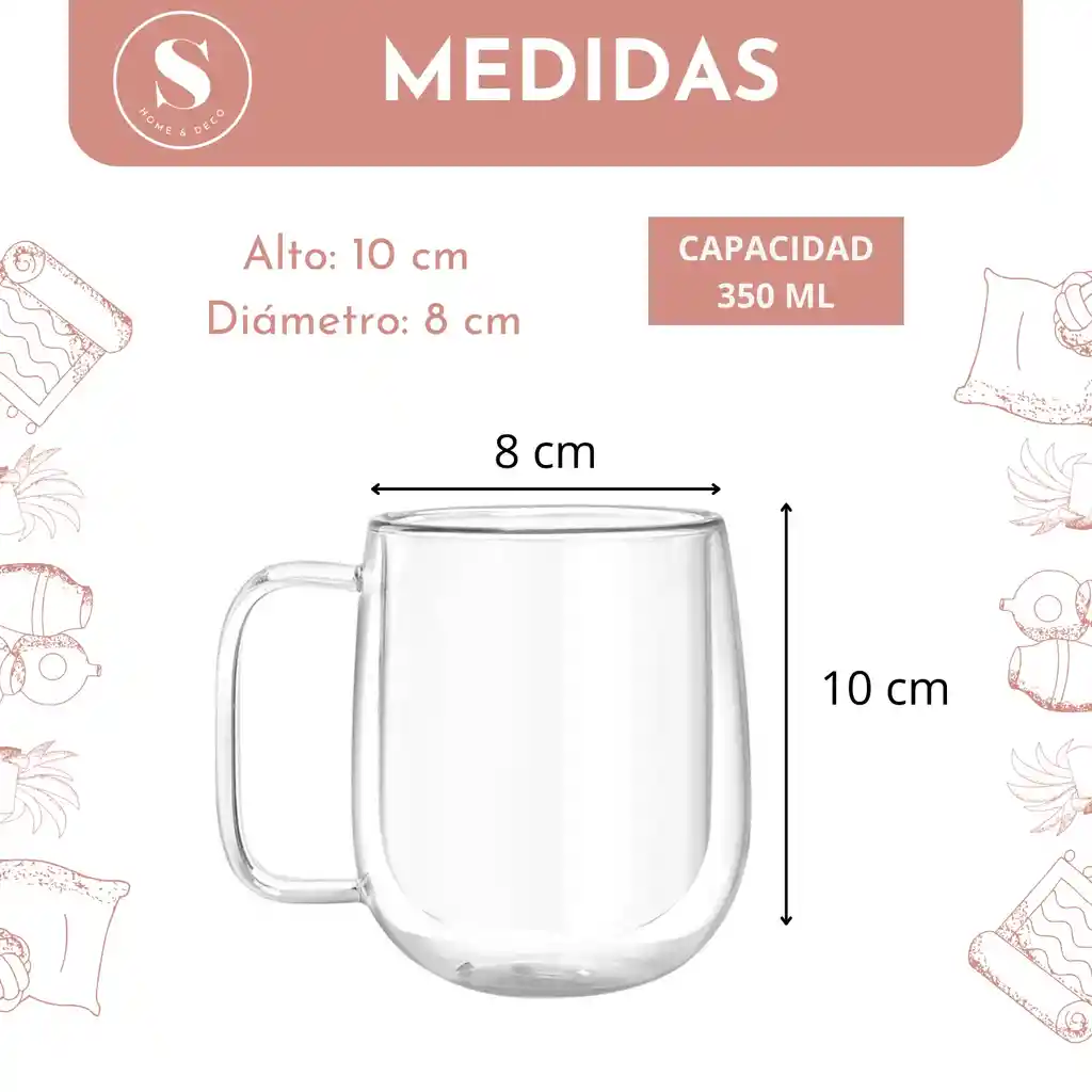 Taza De Vidrio 350 Ml