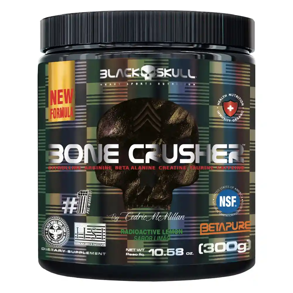Bone Crusher Black Skull Radioactive Lemon 300 G