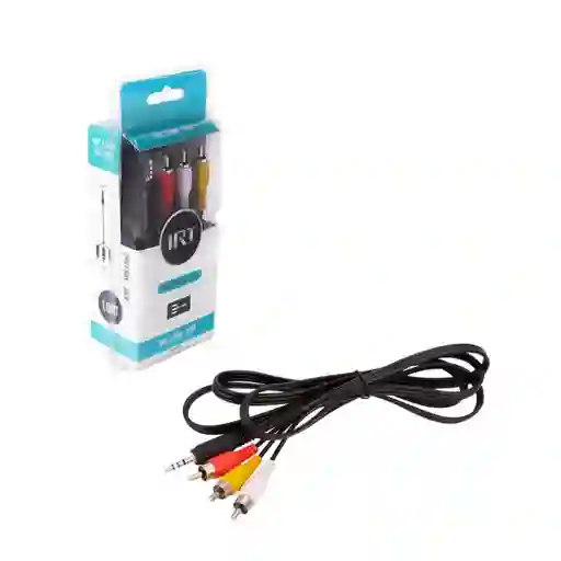 Cable Audio Y Video Plug 3.5 A 3 Rca 1.8 Metros Irt
