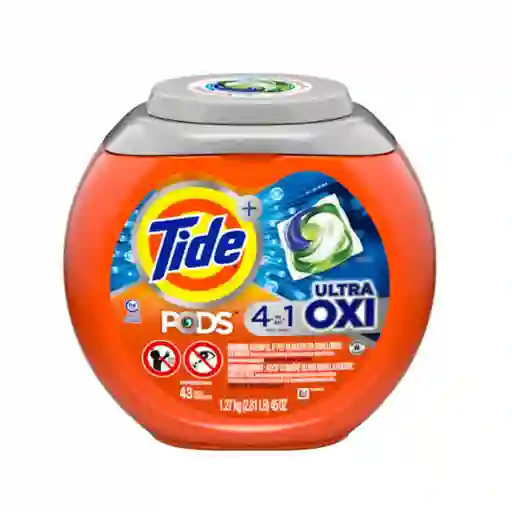 Detergente De Ropa Concentrado Ultra Oxi Capsulas 4 En 1 43 Pods
