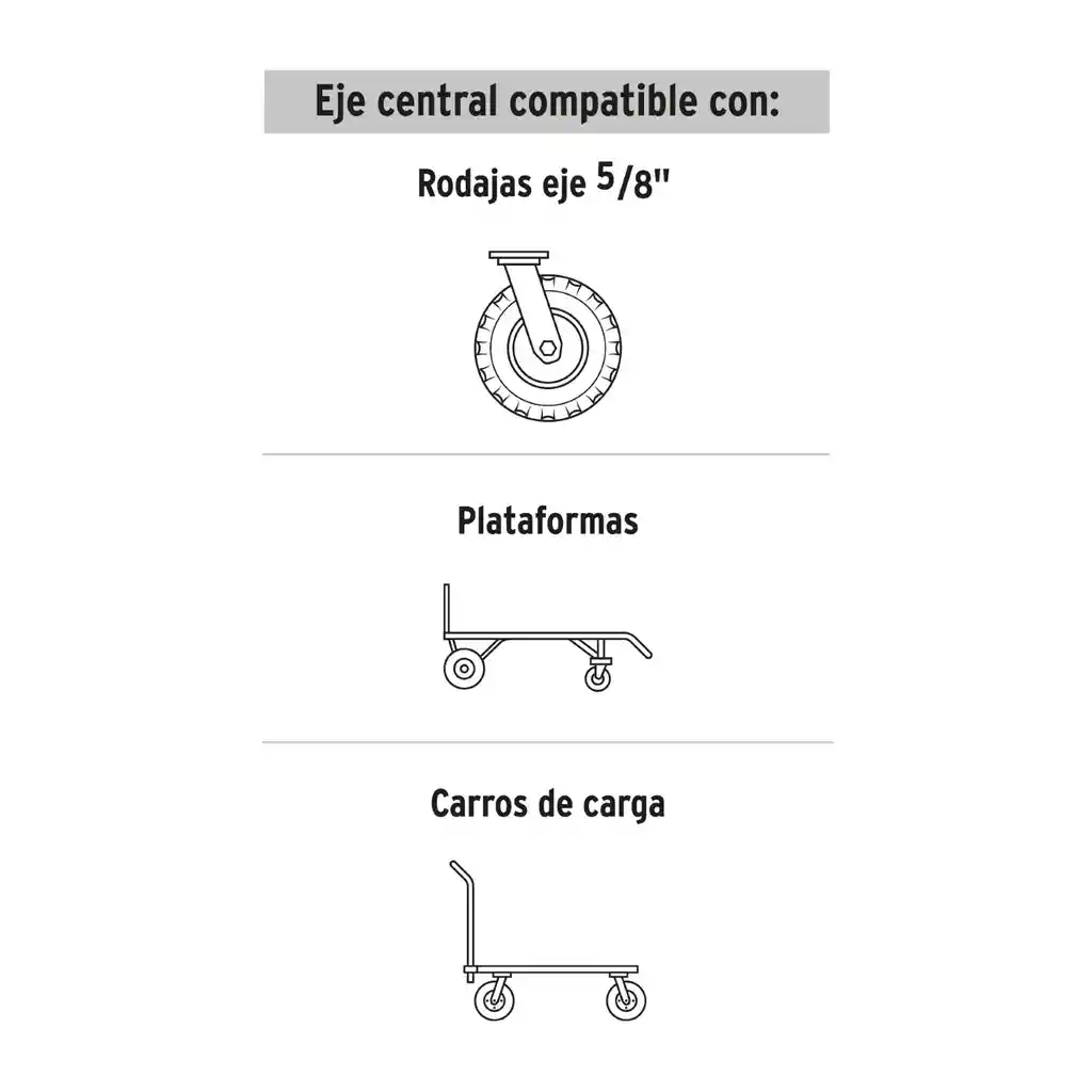 Rueda Para Carro/yegua Solida 10" / 130kg