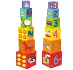 Apilable Madera Cubos