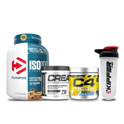 Pack Iso 100 + Creatina Cellucor + Preentreno C4 + Y Shaker Gratis