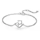 Pulsera Plata 925 Gato Plateado