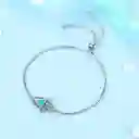 Pulsera Mano De Fatima Opal Plateado