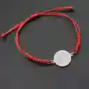 Pulsera Hilo Rojo Trenzado San Benito Acero