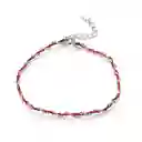 Pulsera Plata 925 Hilo Rojo Bolitas