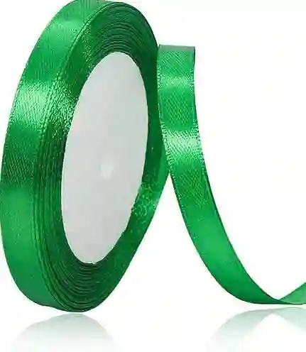 Cinta De Genero Satin Verde 1.6cm X 10metros