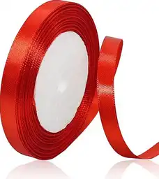 Cinta De Genero Satin Roja 1.6cm X 10metros