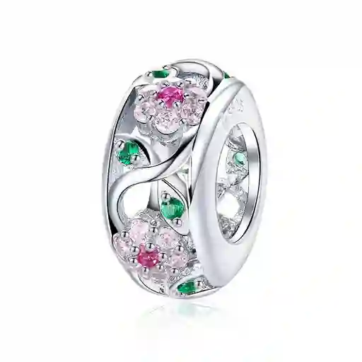 Charm Dije Plata 925 Separador Flores