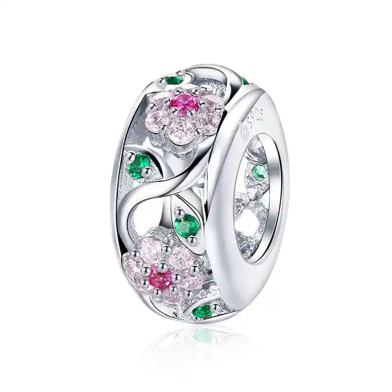 Charm Dije Plata 925 Separador Flores