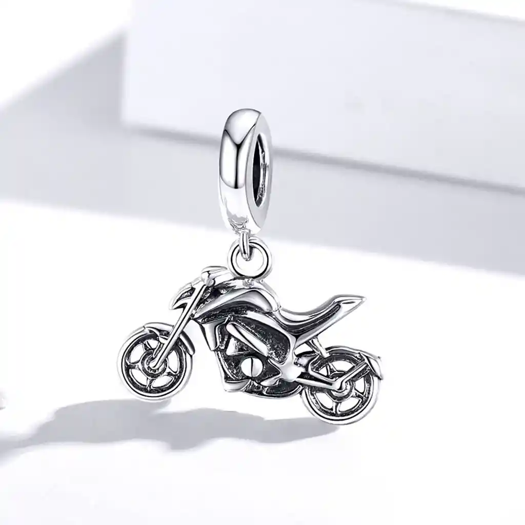 Charm Dije Plata 925 Colgante Moto Naked