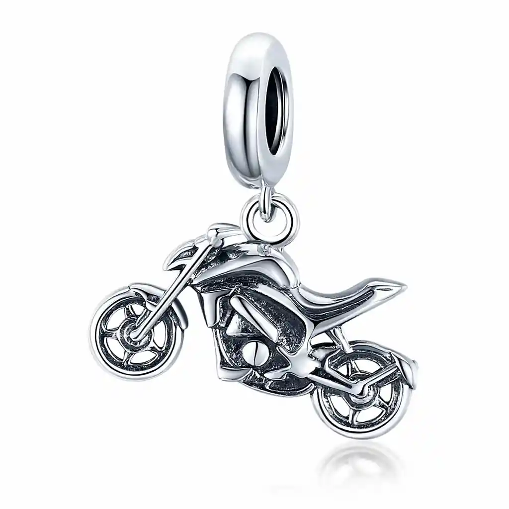 Charm Dije Plata 925 Colgante Moto Naked