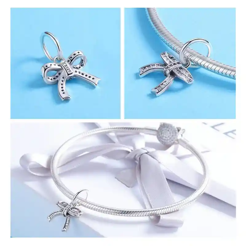 Charm Dije Plata 925 Cinta Regalo