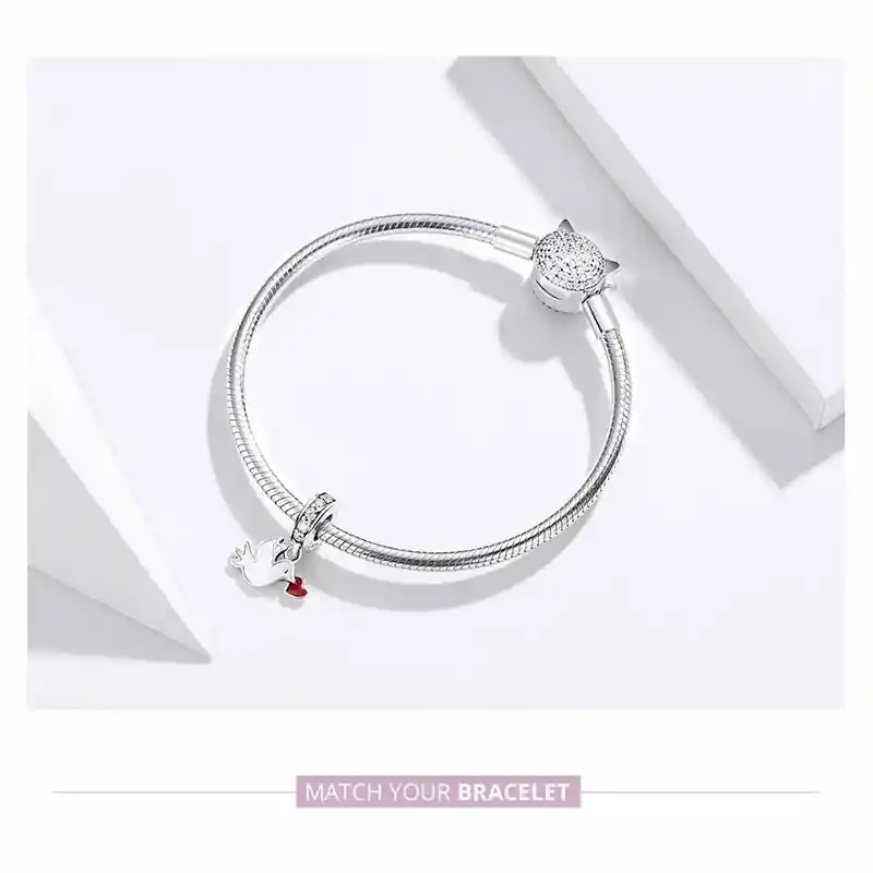 Charm Dije Plata 925 Paloma Blanca