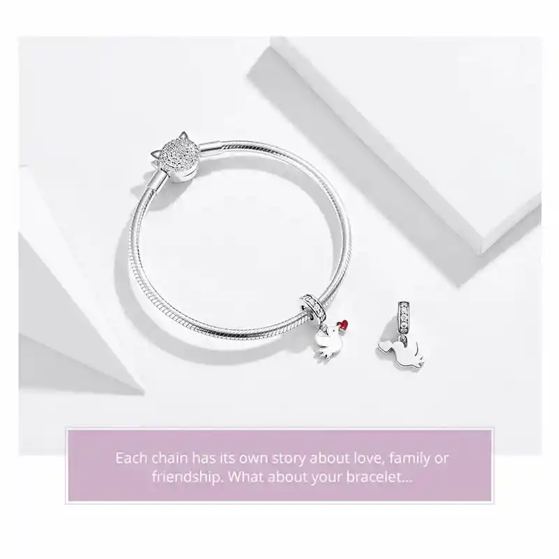 Charm Dije Plata 925 Paloma Blanca