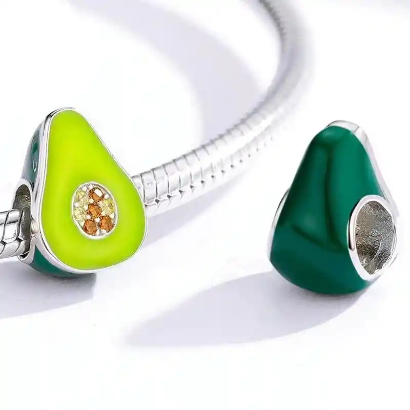 Charm Dije Plata 925 Palta Aguacate