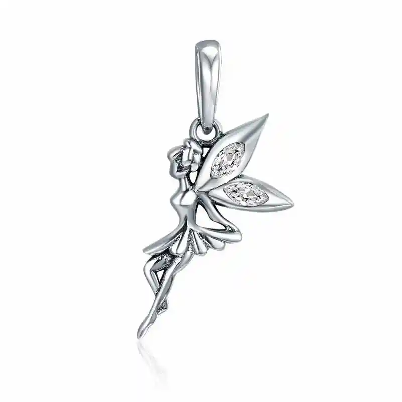 Charm Dije Plata 925 Hada Con Circones