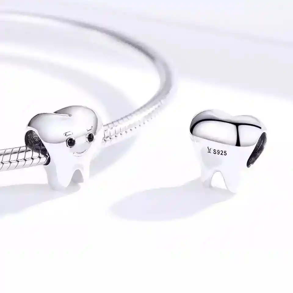 Charm Dije Plata 925 Muela Diente Dentista