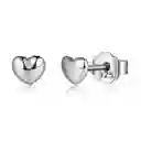 Aros Plata 925 Mini Corazon Plateado