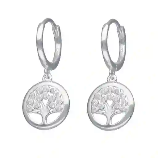 Aros Plata 925 Argolla Arbol De La Vida