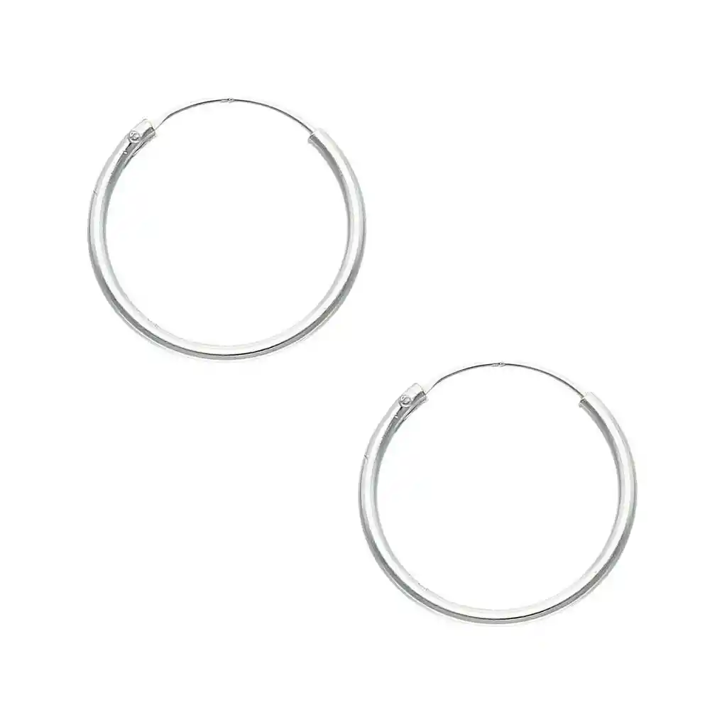 Aros Plata 925 Argolla Lisa 18mm