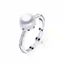 Anillo Plata 925 Perla Blanca