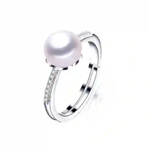 Anillo Plata 925 Perla Blanca