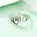 Anillo Plata 925 Corazon En Corazon