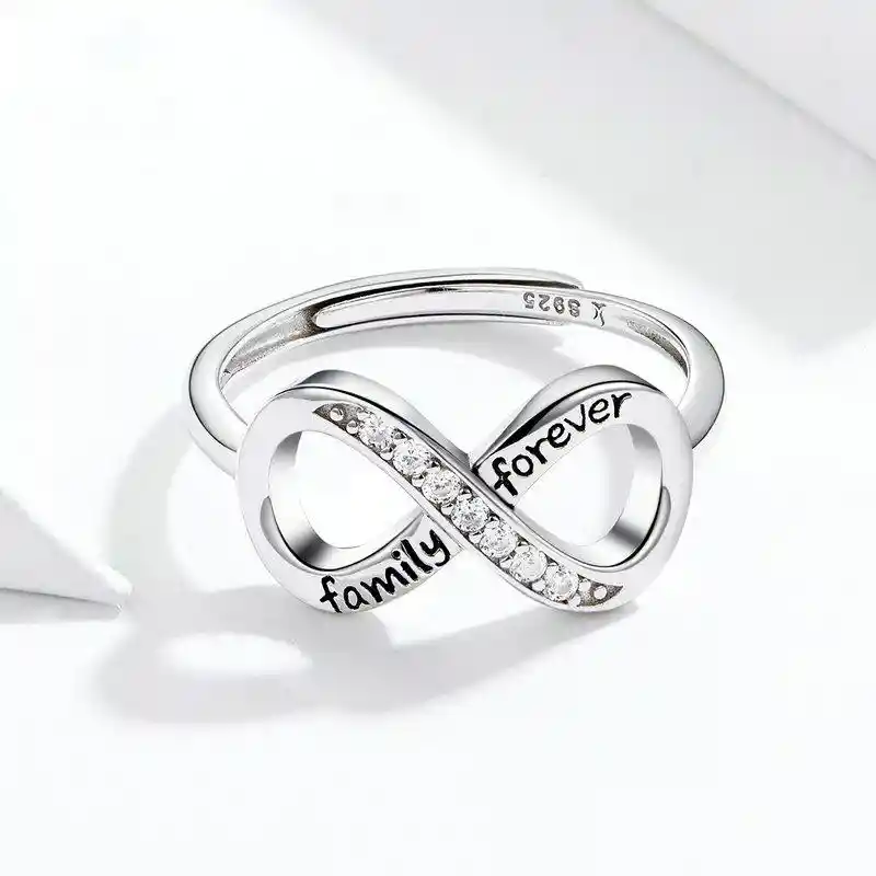 Anillo Plata 925 Infinito Family Ajustable