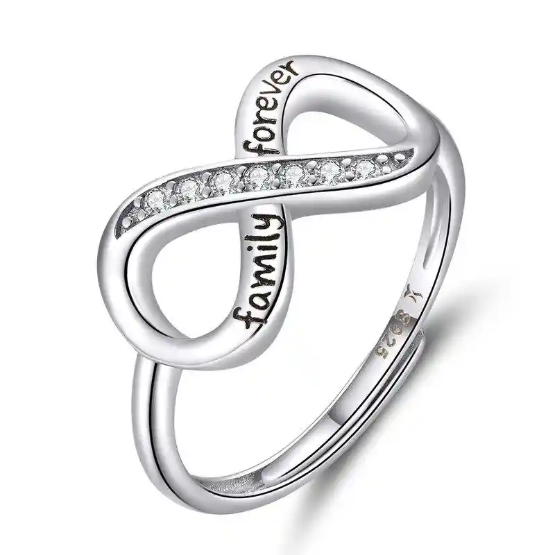 Anillo Plata 925 Infinito Family Ajustable