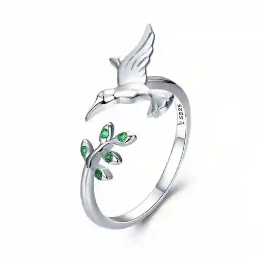 Anillo Plata 925 Colibri Picaflor Ave