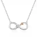 Collar Plata 925 Infinito Con Rosa