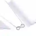 Collar Plata 925 Infinito Con Rosa
